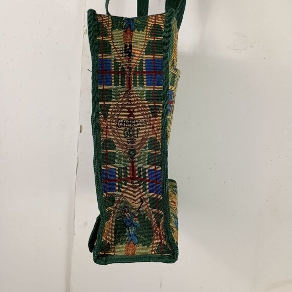 Golf Themed Tapestry Tote Bag With Zippered Pocket & Coin Purse - Picture 12 of 14